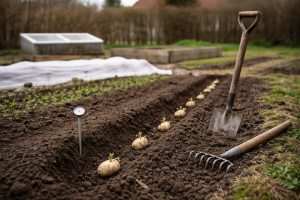 Havekalender april: Kartofler, såning og udplantning i køkkenhaven