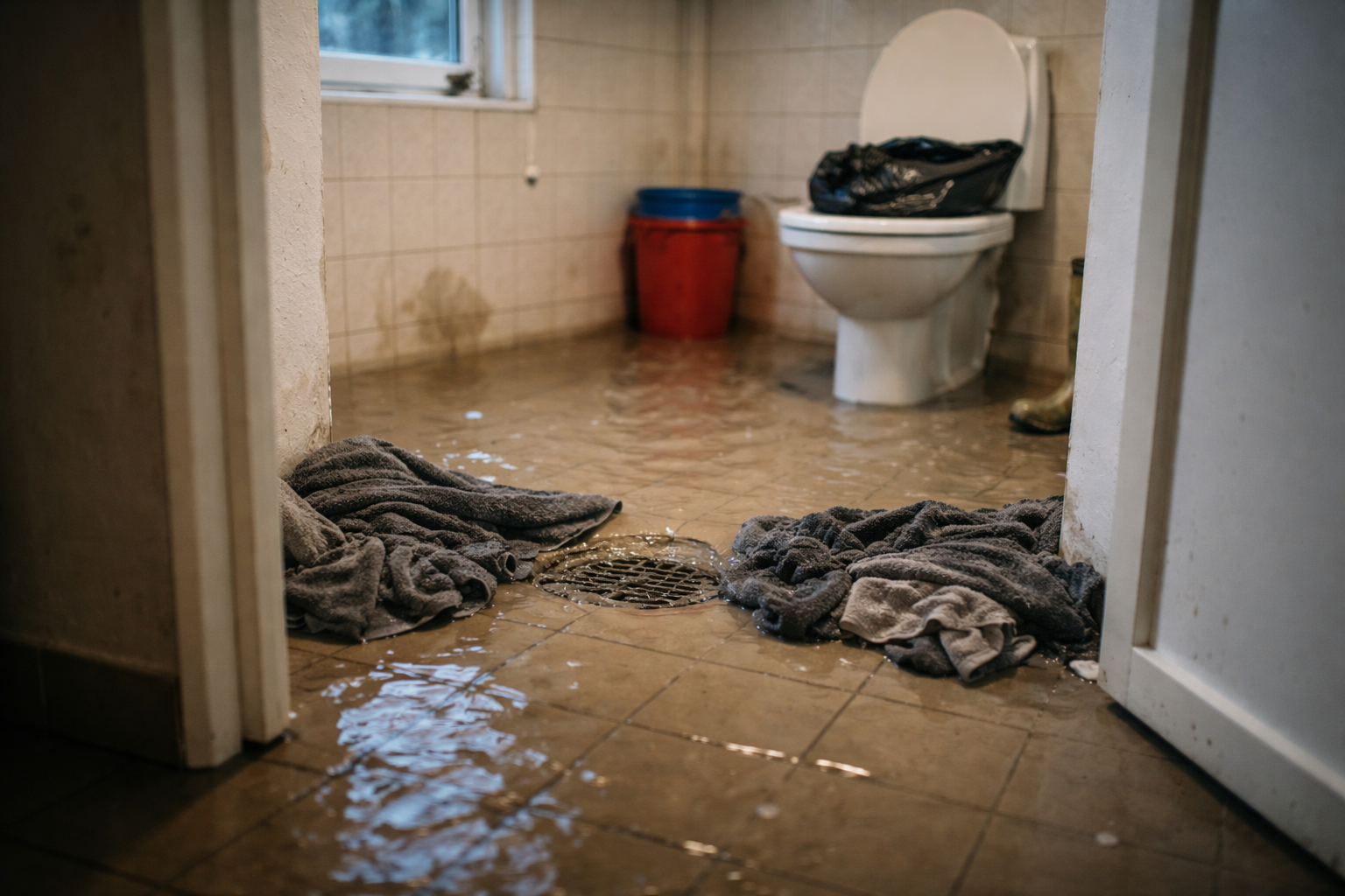 Sådan undgår du tilbageløb: vand op gennem afløb og toilet ved skybrud